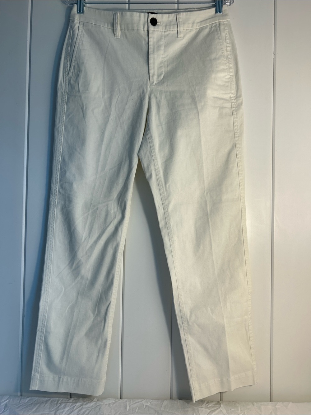 J Crew Factory Women’s 4 vanilla White High Rise Girlfriend Chino Pants j. crew